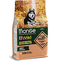 Корм Monge BWild Grain Free All Breeds Salmone сухой с лососем для взрослых собак всех пород MD, код: 8451653