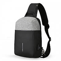 Рюкзак на одно плечо Mark Ryden MR7000 Contrast 32 х 21 х 9 см Черно-серый MD, код: 8327027