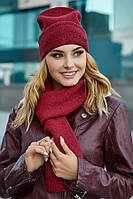 Комплект «Беатрис» (шапка и шарф) Braxton бордовый 56-59 MD, код: 6160621