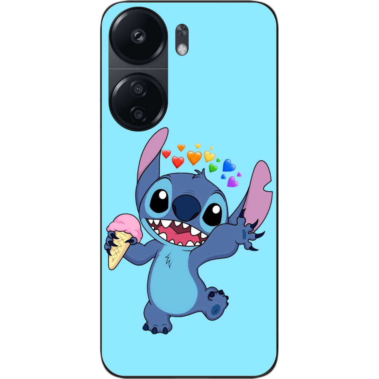 Силіконовий чохол Case для Xiaomi Redmi 13C 4G з картинкою Стіч з морозивом