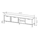 Тумба під ТВ в вітальню з ЛДСП 3D/203 Lars (Clars) Антрацит Perfect Home, фото 5