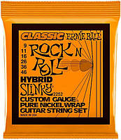 Струны для электрогитары Ernie Ball 2252 Classic Pure Nickel Hybrid Slinky 9 46 ZZ, код: 6555376