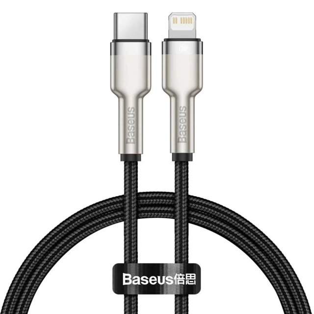 Кабель зарядный Baseus Type-C Lightning Cafule Metal 0.25 м Black (CATLJK-01)