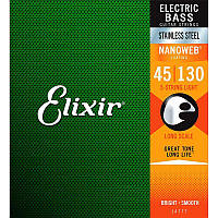Струны для бас-гитары Elixir 14777 Nanoweb Coated Stainless Steel Light Electric Bass 5 Strin ZZ, код: 7585384