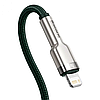 Кабель зарядный Baseus Type-C Lightning Cafule Metal PD 1 м Green (CATLJK-A06), фото 4
