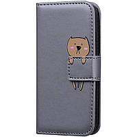 Чехол-книжка Animal Wallet Samsung Galaxy S21 Bear BS, код: 8097818