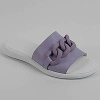 Шлепанцы женские кожаные 339714 р.38 (24,5) Fashion Фиолетовый ZZ, код: 8185027