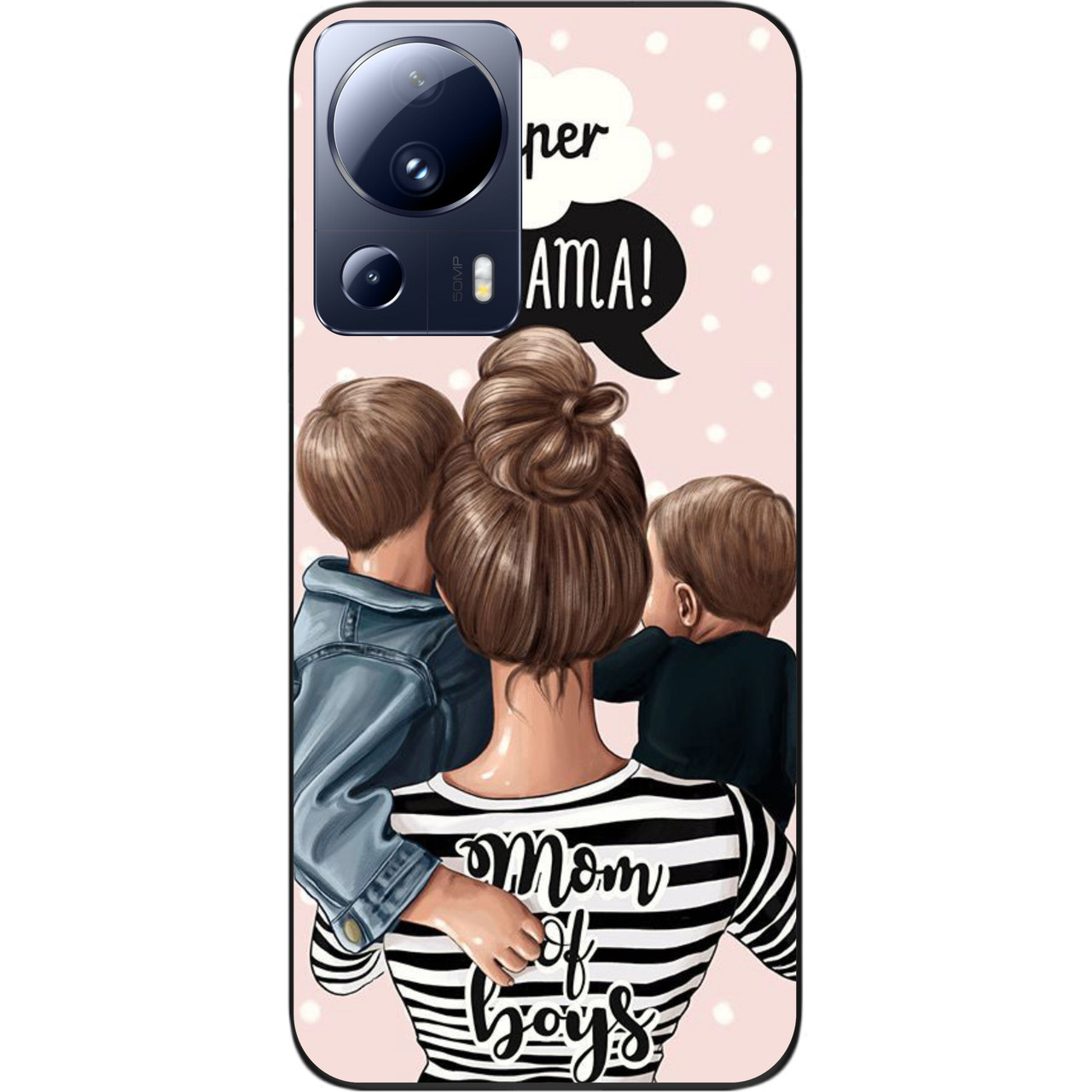 Силіконовий чохол Case для Xiaomi 13 Lite 5G з картинкою Мама та малюки