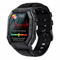 Смарт-часы Modfit Shockwave All Black черные, мужские, IPS, HeartRate, с пыле-влаго защитой, Device Clock