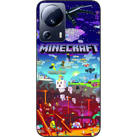 Силіконовий чохол Case для Xiaomi 13 Lite 5G з картинкою Minecraft, фото 1