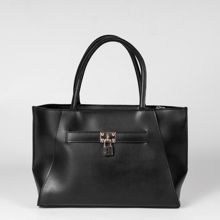Жіноча ділова сумка через плече у 6-и кольорах. Чорний