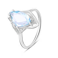 Серебряное кольцо SilverBreeze с натуральным топазом 3.943ct (2097143) 18 ZZ, код: 8023685