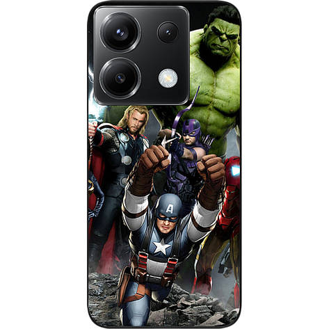 Силіконовий чохол Case для Xiaomi Redmi Note 13 Pro 5G з картинкою Супергерої, фото 1