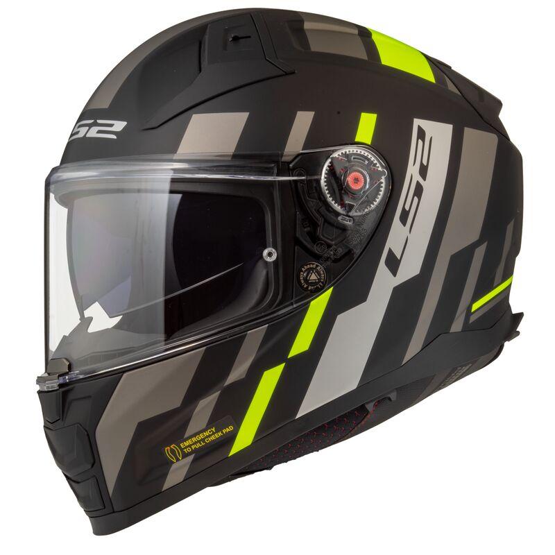 Мотошолом LS2 FF811 Vector II Tron Matt Black H-V Yellow, фото 1
