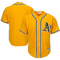 Джерси , бейсбольная , подростковая Men's Oakland Athletics Majestic Gold Official Cool Base Team Jersey