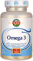 Omega 3 Fish 180 120 Kal 1000 мг 60 гелевых капсул MD, код: 7586626