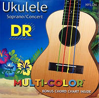 Струны для укулеле DR Multi-Color UMCSC Soprano Concert Ukulele Strings BS, код: 7291189