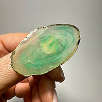 Палитра-кольцо для клея, смешивания красок камень зеленый