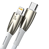 Кабель зарядный Baseus Type-C Lightning Glimmer Series Fast Charge 1 м White (CADH000002), фото 3