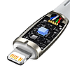 Кабель зарядный Baseus Type-C Lightning Glimmer Series Fast Charge 1 м White (CADH000002), фото 7