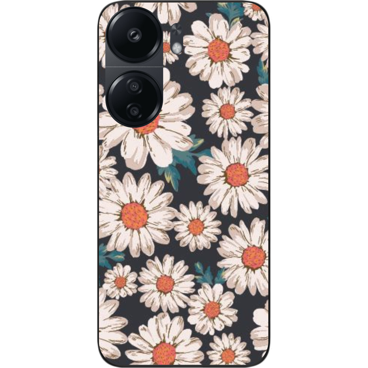 Силіконовий бампер Case для Xiaomi Poco C65 із зображенням Ромашки