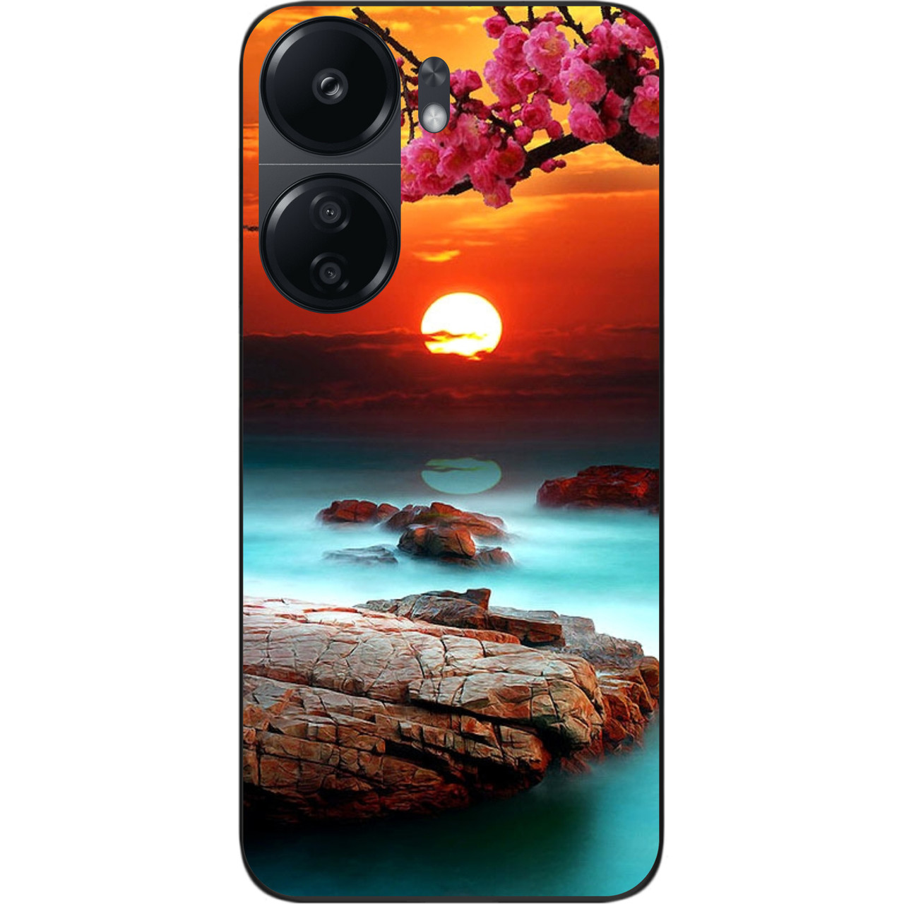 Силіконовий чохол Case для Xiaomi Poco C65 з картинкою Гарний захід сонця