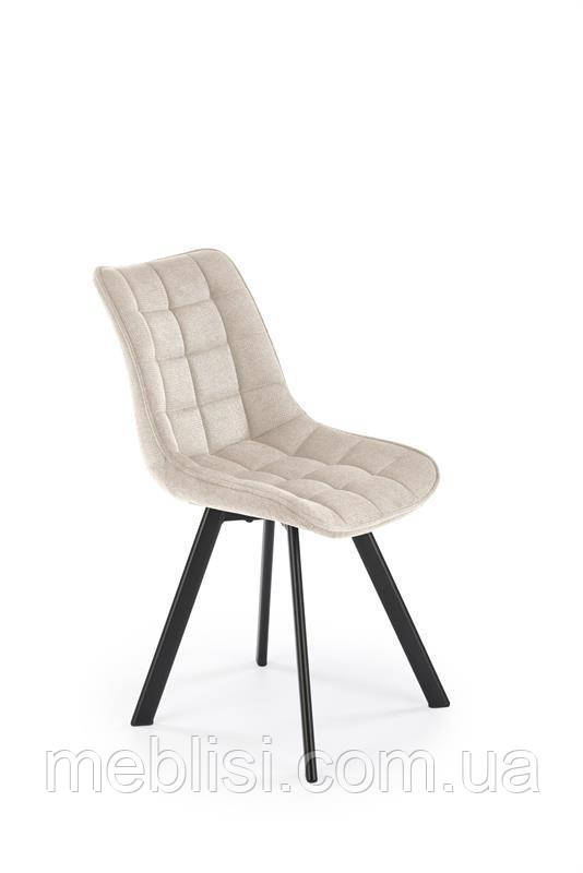 Бежевий стілець, ніжки чорні K549 (Halmar Польща)