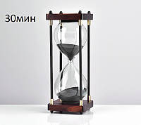 Песочные часы World Collection, Черный песок 30 минут, в высоком стиле