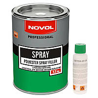 Шпаклевка жидкая Novol SPRAY 1.2 кг + Затвердитель 50 мл HR, код: 7734692