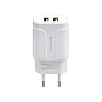 Сетевая зарядка Borofone BA37A 2.4A адаптер 2 USB 12W + кабель Type C Белый MD, код: 2630436