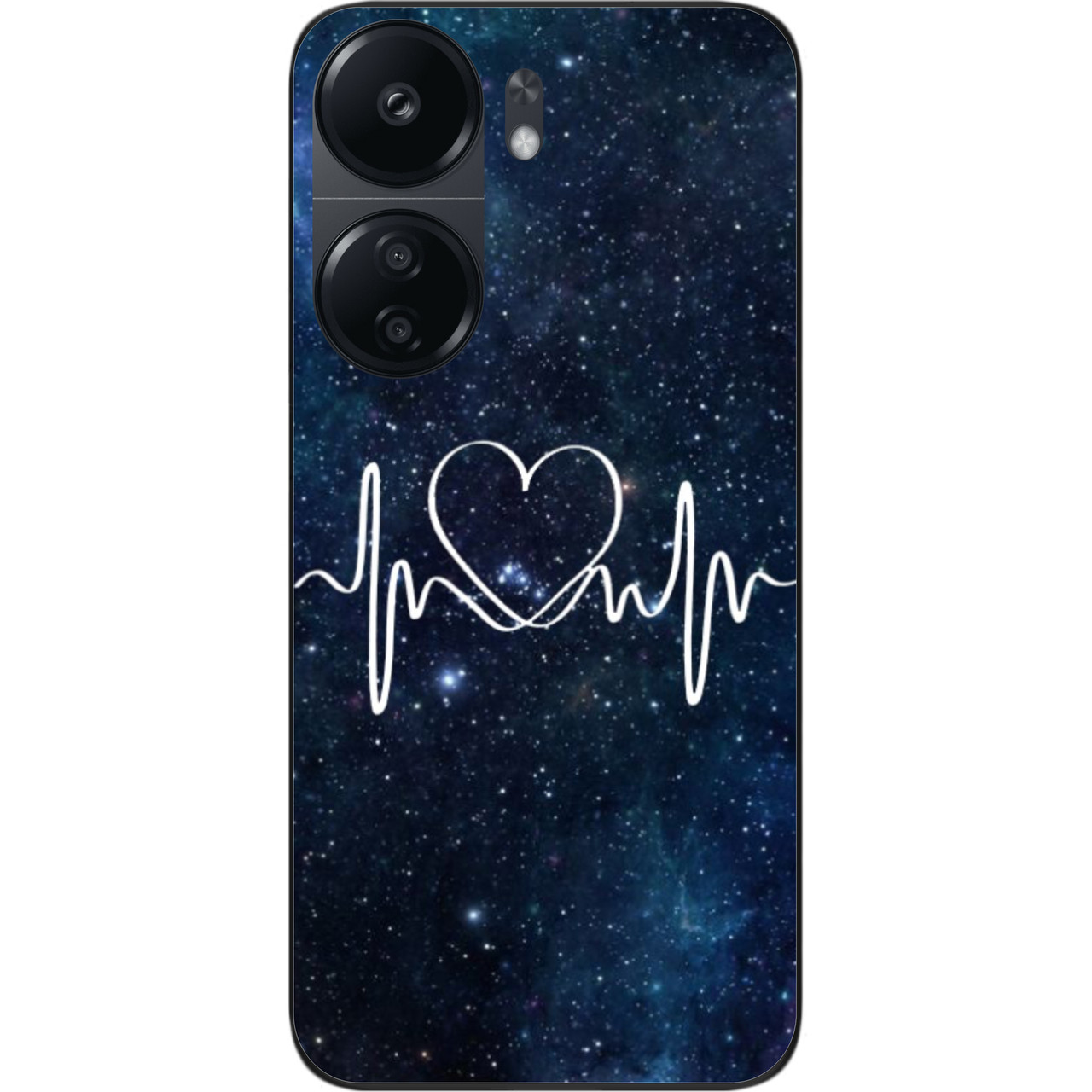 Силіконовий чохол Case для Xiaomi Poco C65 з картинкою Кардіограма кохання