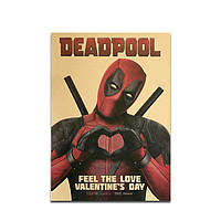 Постер Дэдпул День Валентина - Feel Love Марвел Marvel (6865) My Poster BS, код: 8345325