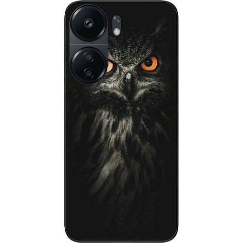 Силіконовий чохол Case для Xiaomi Poco C65 з картинкою Філін на чорному тлі, фото 1