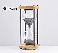 Песочные часы World Collection, Черный песок 30 минут, светлые высокие