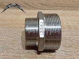 Ніпель перехідний нержавіючий  Ду40 х Ду15 (1"1/2х1/2") AISI 304, фото 4