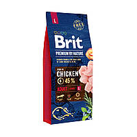 Корм Brit Premium Dog Adult L сухой с курицей для собак больших пород 15 кг ZK, код: 8451358