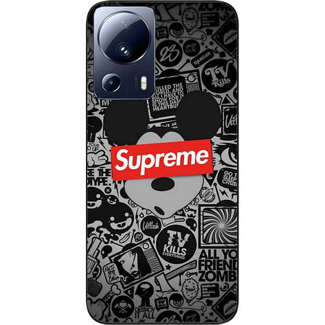 Силіконовий чохол Case для Xiaomi 13 Lite 5G з картинкою Мікі Supreme, фото 1