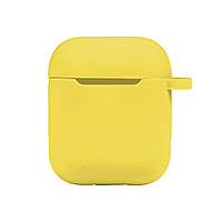 Чехол с карабином Silicone Case Airpods 1 Airpods 2 Canary yellow BS, код: 8322225