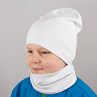 Детская шапка с хомутом КАНТА размер 48-52 белый (OC-572) HR, код: 6489520