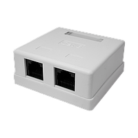 Розетка для інтернету Lucom RJ45 UTP6 2x2 зовнішня LSA ToolFree AWG22-24 Біла (62.09.8316) MD, код: 8345671