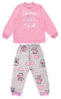 Пижама детская теплая для девочки с мишками GABBI PGD-19-5 Розовый на рост 80 (11880) ZK, код: 8454220