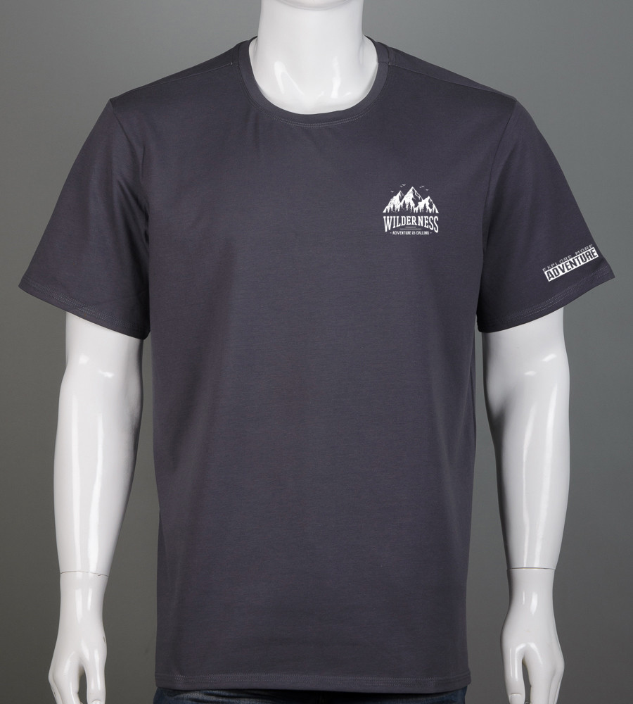 Футболка батал Wilderness 2405б (Уп.4шт 3XL,4XL), Графіт, фото 1