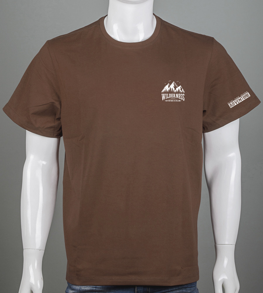 Футболка батал Wilderness 2405б (Уп.4шт 3XL,4XL), Коричневий, фото 1