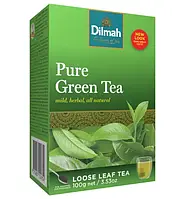 Чай зеленый листовой Dilmah Green Tea, моночай, 100г, без добавок