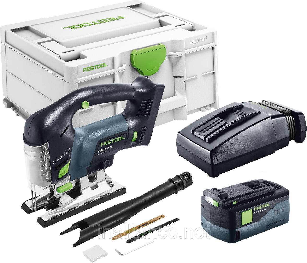 Лобзик маятниковий акумуляторний CARVEX PSBC 420 HPC 5.0 EBI Plus Festool 576532