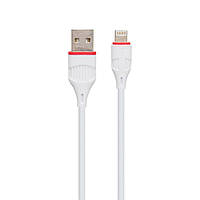 Кабель Borofone BX17 USB - Lightning 2.4A Max 1 m Белый MD, код: 7677400