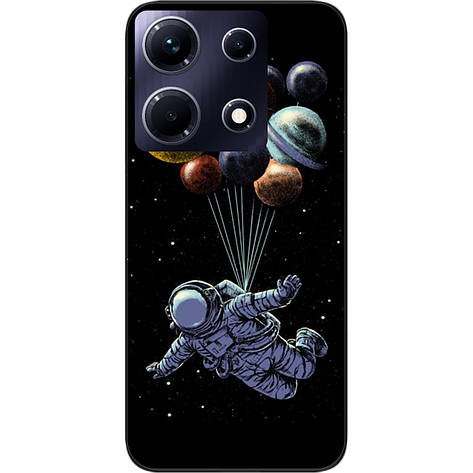 Силіконовий чохол Case для Infinix Note 30 4G (X6833B) з картинкою Космонавт на кульках, фото 1