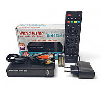 Тюнер DVB-T2 World Vision T644D3 (гар.14дн.)(вн.блок пит.5V/1A,пульт;дисплей;IPTV;2xUSB)