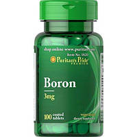 Микроэлемент Бор Puritan's Pride Boron 3 mg 100 Tabs HR, код: 7518800