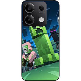 Силіконовий чохол Case для Xiaomi Redmi Note 13 5G з картинкою Зелений крипер